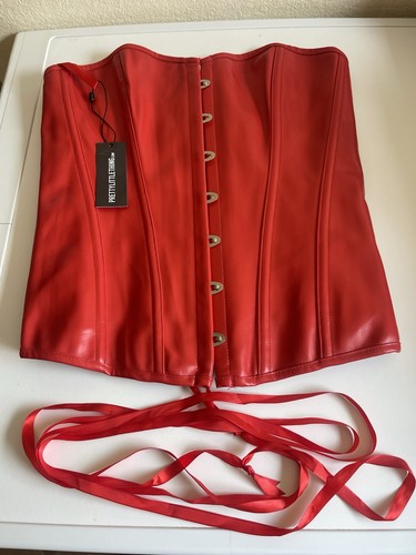 Prettylittlething red faux - prettylittlething,