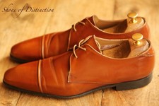 Paul Smith Robin Tan Brown Bonded Leather Derby Shoes UK 10 US 11 EU 44