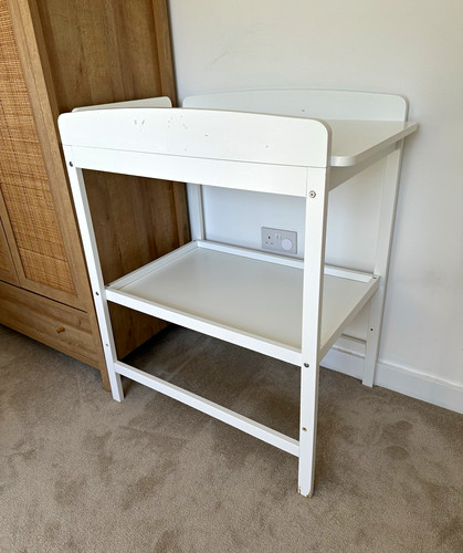 White wooden baby changing - baby,