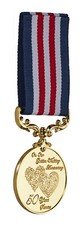 50th Golden Wedding Anniversary Long/Distinguished SERVICE MEDAL. Gift/Present