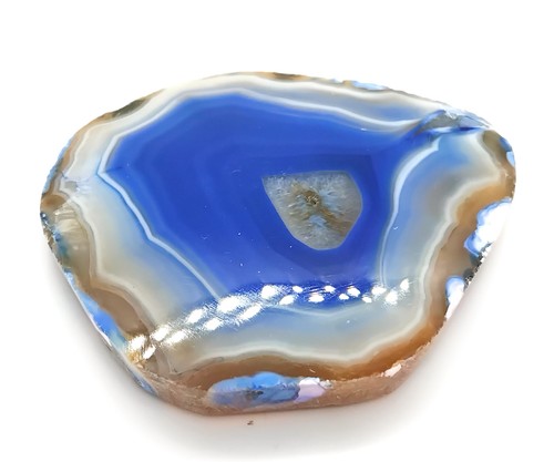 Polished agate slice 60x55mm - agate,