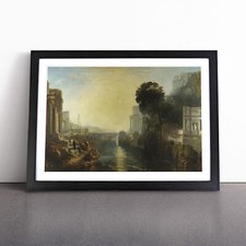 Dido Building Carthage By Joseph Mallord William Turner Framed Canvas Wall Art