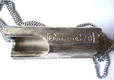 AVON Ariane 78 Pendant Whistle Necklace silver tone Perfume Sample Bottle Holder