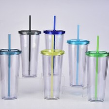 650ml Plastic Straw Cup