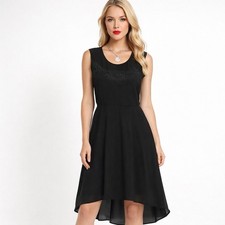 Ladies Black Skater Dress 12