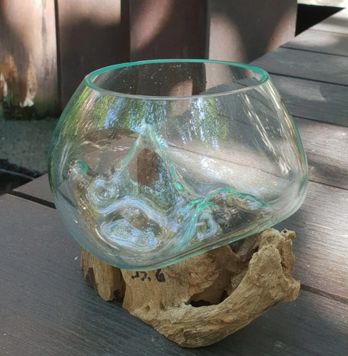 Molten glass wood - glass,