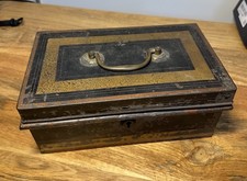 Antique Japanned Tin Cash Box
