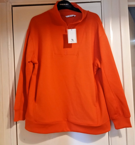 Orange half zip fleece - orange,