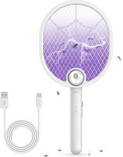 Buzbug Electric Fly Swatter, Foldable Fly Killer Electric Mosquito Swatter Bug Z