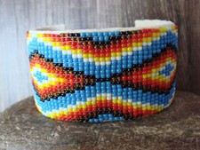Native American Jewelry Hand Beaded Bracelet by Jackie Cleveland