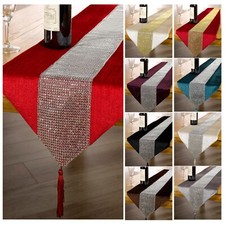Table Runner Tasselled Soft Velvet Table Decoration Tableware - Eclat