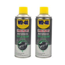 WD40 Specialist Motorbike Spray Wax & Polish Deep Gloss Twin Pack CLEARANCE ITEM