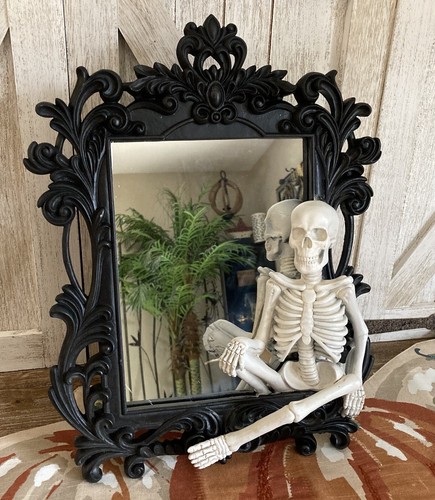 Skeleton mirror halloween - skeleton,