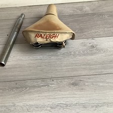 Raleigh Worded 1966 RSW 16 Saddle + large post listed low see description restor