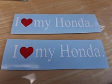set of 2 I LOVE MY HONDA