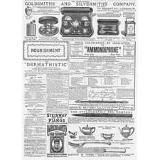 Victorian Adverts; Goldsmiths, Stylographic Pen Co - Antique Print 1886
