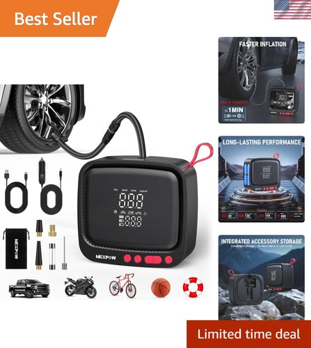 Compact tire inflator with - inflator,