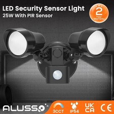 LED Flood Lights PIR Motion Sensor Outdoor 3CCT Twin Security Garden Lamp 2000lm