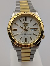  Seiko 5 Automatic White Dial Two Tone Gold/Silver Stainless Steel Men’s Watch