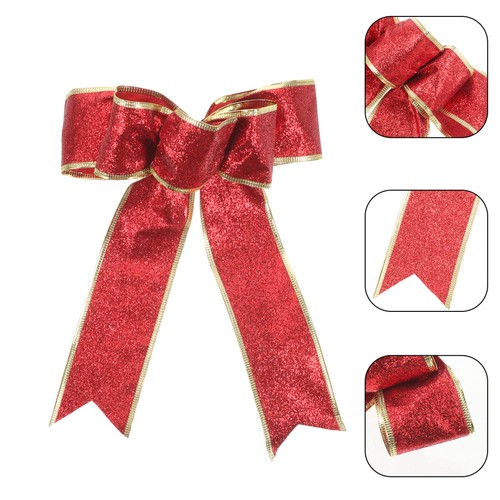 Pcs red ribbon bow - 5,