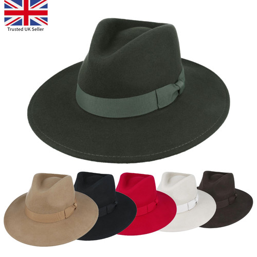 Wide brim fedora - fedora, 100%