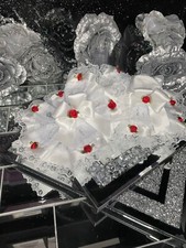 ❤️ Handmade Girls  Spanish White Ruffle Rosebud color frilly TuTu ankle Socks ❤️