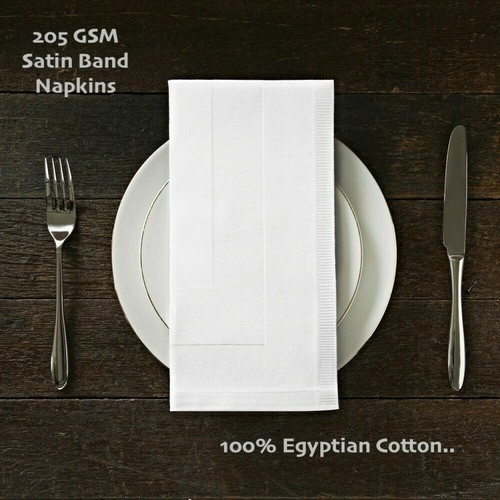 White cotton napkins - 12x, table