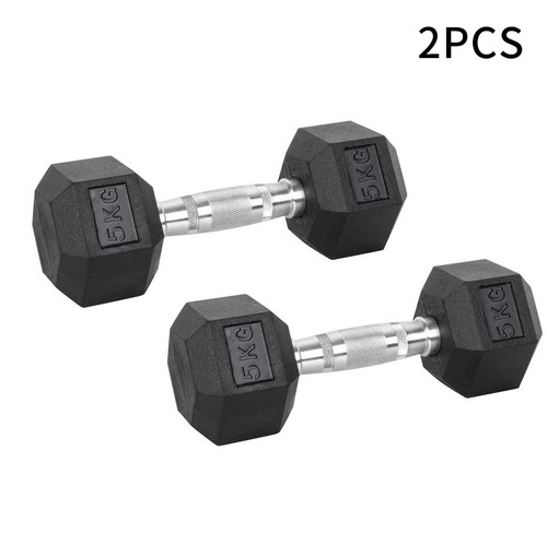 15kg rubber hex dumbbell - 5-15kg,