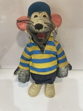 Vintage Roland Rat Bendy Sponge Figure 1980's TV AM Retro With Clothes Toy 10"