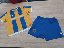 2015/2016 Shrewsbury Town FC Home Football Kit Age 9-10 Years Errea Yellow/Blue