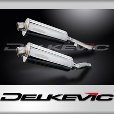KAWASAKI ZZR400 ZZR600 1990-2009 350mm OVAL STAINLESS BSAU SILENCER EXHAUST KIT