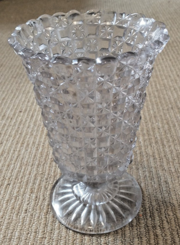 Vintage clear pressed glass - clear,