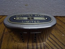 Vintage MARTINS BANK oval chrome MONEY BOX Home Safe
