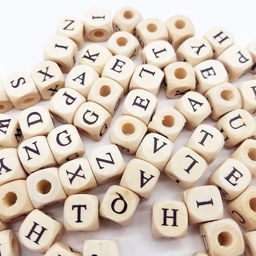 100pcs wooden bead alphabet - 100pcs,