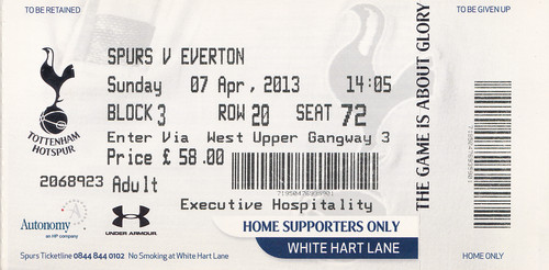 Ticket tottenham everton - ticket,