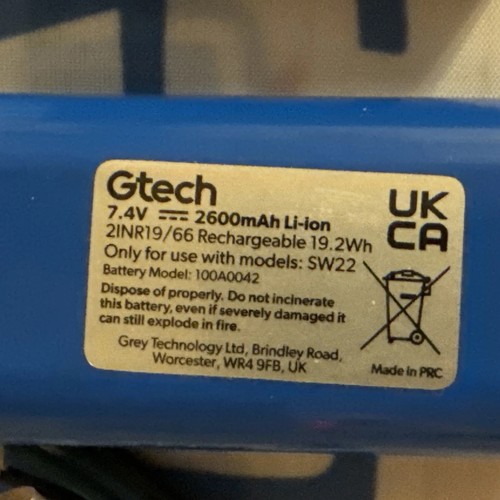 Genuine gtech 2600mah - gtech, 7.4v