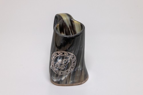 Natural horn tankard wolf - tankard, –