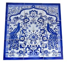 Tile Picture 45x45 White Blue