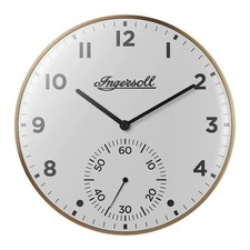 Ingersoll IC003GW Wall clock with small second in retro look 30 cm - Brand New