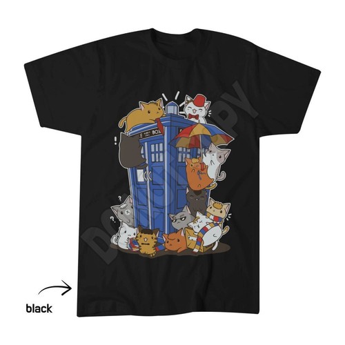 Tardis cats shirt - tardis, t-shirt,