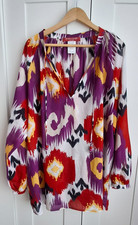 Marina Rinaldi Marina Sport Blouse Tunic Top Multicoloured 100% Cotton Size 26