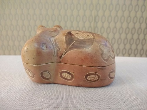 Vintage handmade stone trinket - handmade,