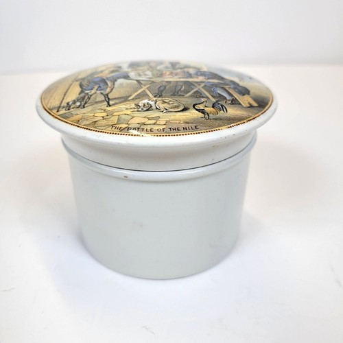 Antique prattware pot ceramic - antique,