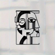Abstract Face Metal Wall Art
