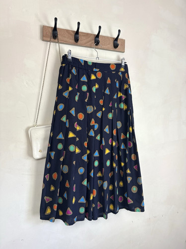 Vintage pleated midi skirt 80s - vintage,