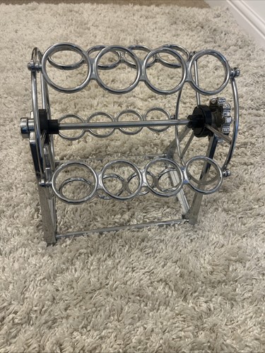 Chrome finish carousel coffee - chrome,
