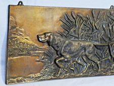 French bronze plaque of a