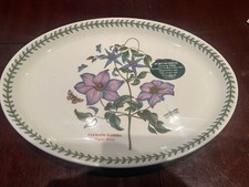 1972 Portmeirion Botanic Garden Florida Clematis 13" Oval Steak Platter  