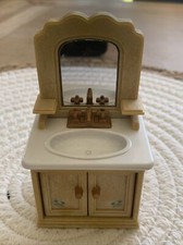 Sylvanian Families Vintage Country Bathroom Vanity Sink Unit Ornate Furniture