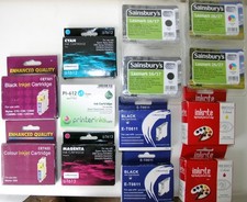 Job lot 13 assorted printer ink cartridges, all generic, sealed, unused BNIB